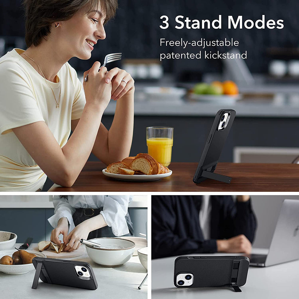 Deksel for Apple iPhone 14 Plus, ESR, Air Shield Boost Kickstand, Svart