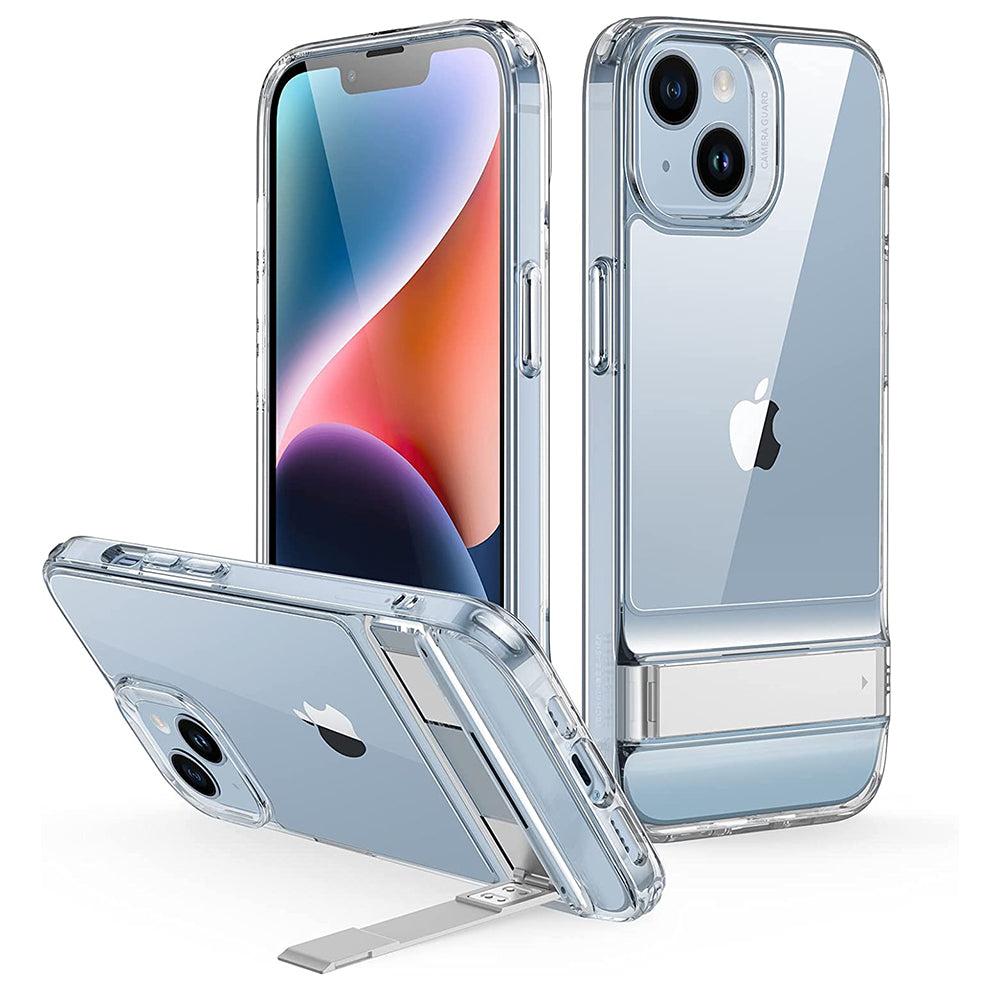 Deksel for Apple iPhone 14 Plus, ESR, Air Shield Boost Kickstand, Gjennomsiktig