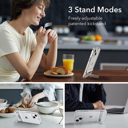 Deksel for Apple iPhone 14 Plus, ESR, Air Shield Boost Kickstand, Gjennomsiktig