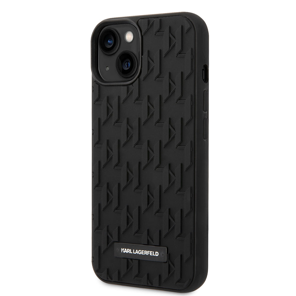 Deksel for Apple iPhone 14 Plus, Karl Lagerfeld, 3D Monogram, Svart
