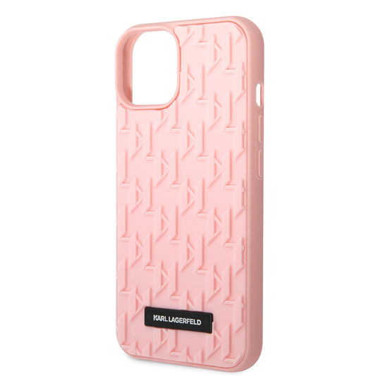 Deksel for Apple iPhone 14 Plus, Karl Lagerfeld, 3D Monogram, Rosa