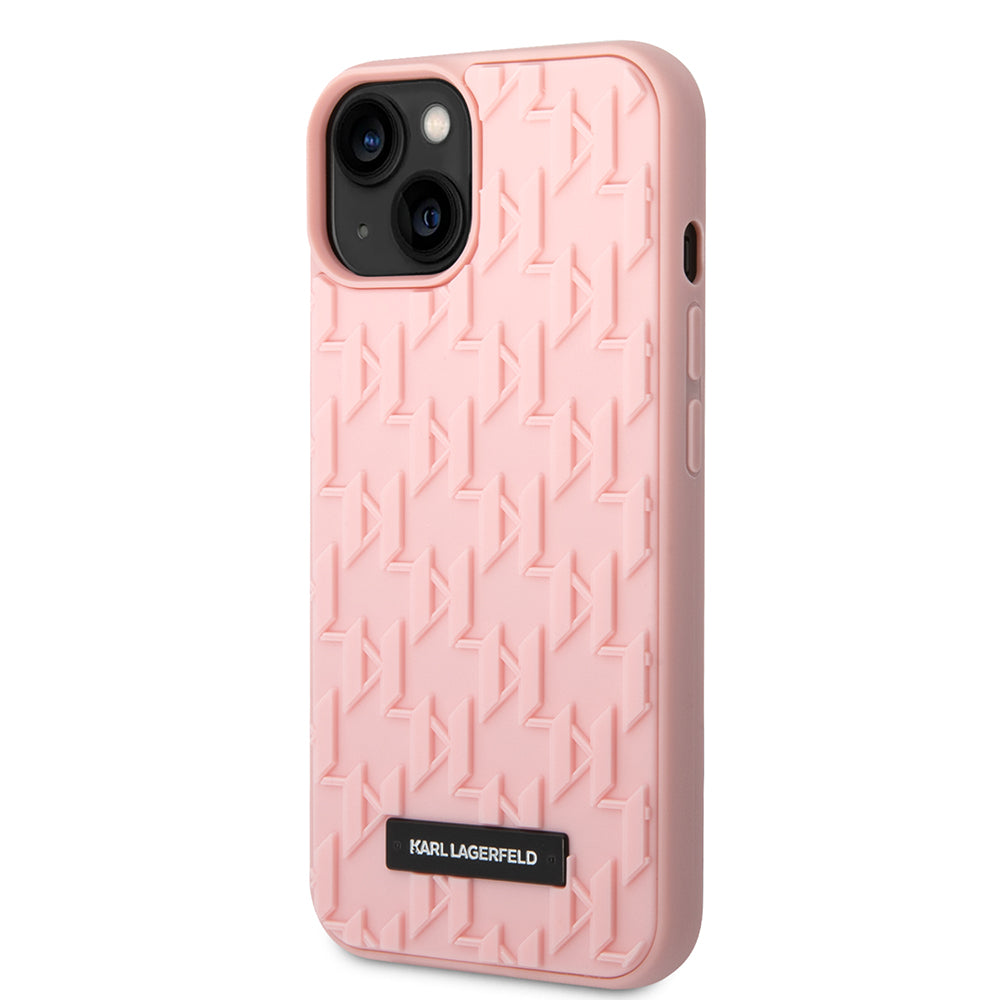 Deksel for Apple iPhone 14 Plus, Karl Lagerfeld, 3D Monogram, Rosa