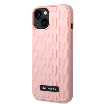 Deksel for Apple iPhone 14 Plus, Karl Lagerfeld, 3D Monogram, Rosa