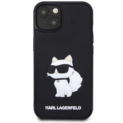 Deksel for Apple iPhone 14 Plus, Karl Lagerfeld, 3D Rubber Choupette, Svart