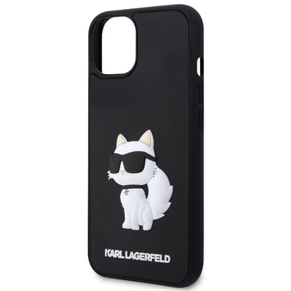 Deksel for Apple iPhone 14 Plus, Karl Lagerfeld, 3D Rubber Choupette, Svart