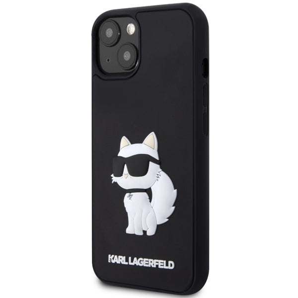 Deksel for Apple iPhone 14 Plus, Karl Lagerfeld, 3D Rubber Choupette, Svart