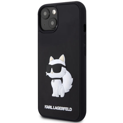 Deksel for Apple iPhone 14 Plus, Karl Lagerfeld, 3D Rubber Choupette, Svart