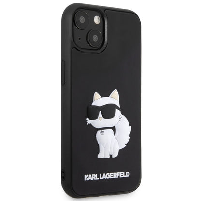 Deksel for Apple iPhone 14 Plus, Karl Lagerfeld, 3D Rubber Choupette, Svart
