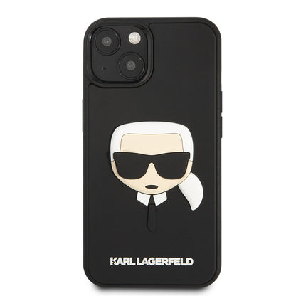 Deksel for Apple iPhone 14 Plus, Karl Lagerfeld, 3D Rubber Karl's Head, Svart
