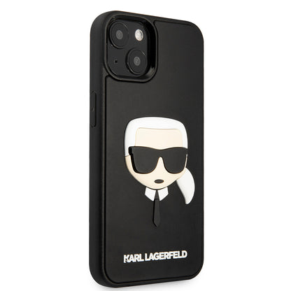 Deksel for Apple iPhone 14 Plus, Karl Lagerfeld, 3D Rubber Karl's Head, Svart