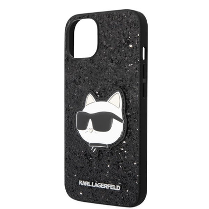 Deksel for Apple iPhone 14 Plus, Karl Lagerfeld, Glitter Choupette Patch, Svart