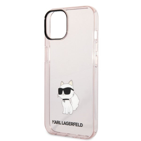 Deksel for Apple iPhone 14 Plus, Karl Lagerfeld, Ikonik Choupette, Rosa
