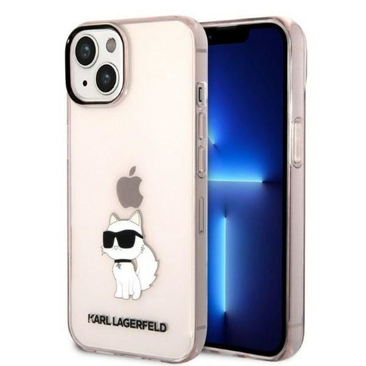 Deksel for Apple iPhone 14 Plus, Karl Lagerfeld, Ikonik Choupette, Rosa