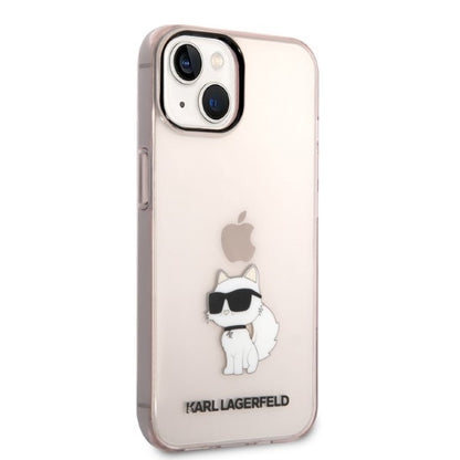 Deksel for Apple iPhone 14 Plus, Karl Lagerfeld, Ikonik Choupette, Rosa