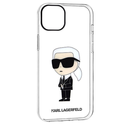 Deksel for Apple iPhone 14 Plus, Karl Lagerfeld, Ikonik Karl, Gjennomsiktig