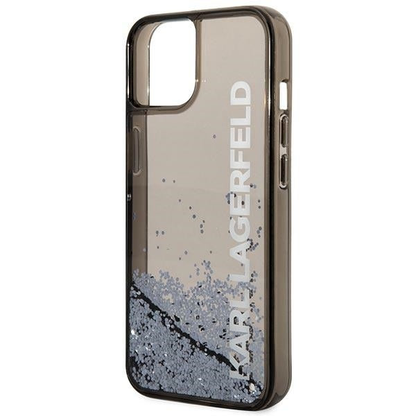 Deksel for Apple iPhone 14 Plus, Karl Lagerfeld, Liquid Glitter KL Logo, Svart