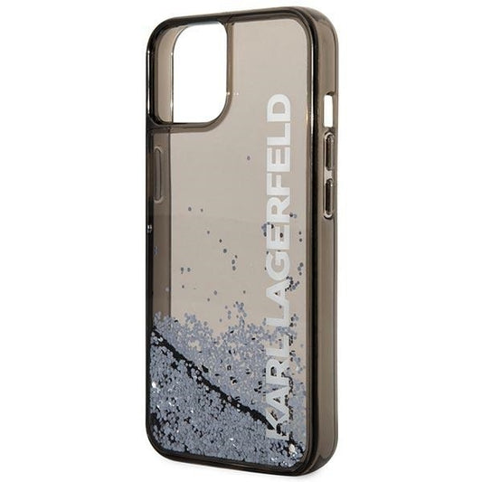 Deksel for Apple iPhone 14 Plus, Karl Lagerfeld, Liquid Glitter KL Logo, Svart