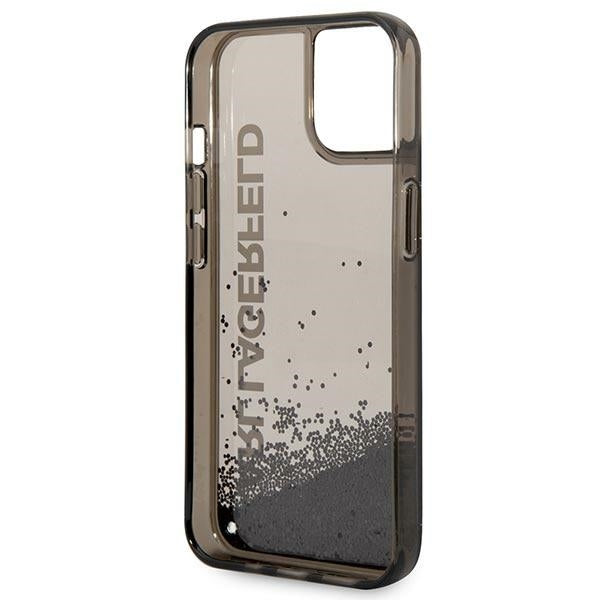 Deksel for Apple iPhone 14 Plus, Karl Lagerfeld, Liquid Glitter KL Logo, Svart