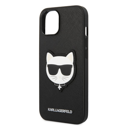 Deksel for Apple iPhone 14 Plus, Karl Lagerfeld, Saffiano Choupette's Head, Svart