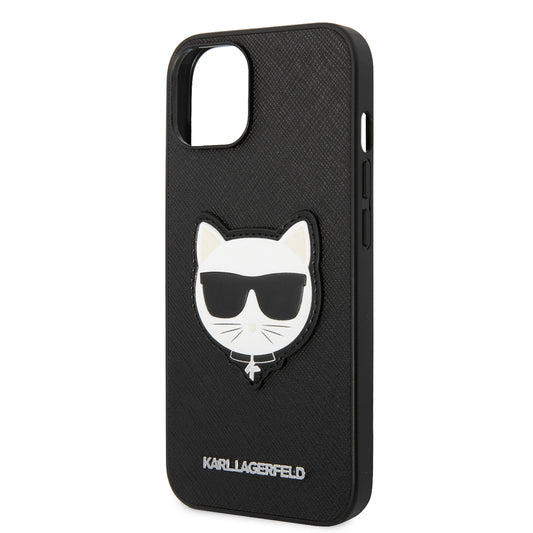 Deksel for Apple iPhone 14 Plus, Karl Lagerfeld, Saffiano Choupette's Head, Svart
