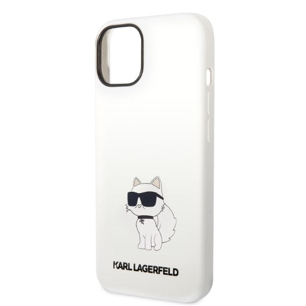 Deksel for Apple iPhone 14 Plus, Karl Lagerfeld, Silicone Choupette, Hvit