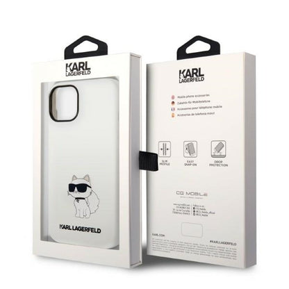 Deksel for Apple iPhone 14 Plus, Karl Lagerfeld, Silicone Choupette, Hvit