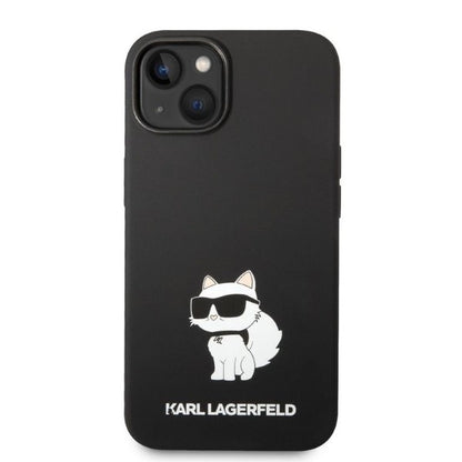 Deksel for Apple iPhone 14 Plus, Karl Lagerfeld, Silicone Choupette, Svart