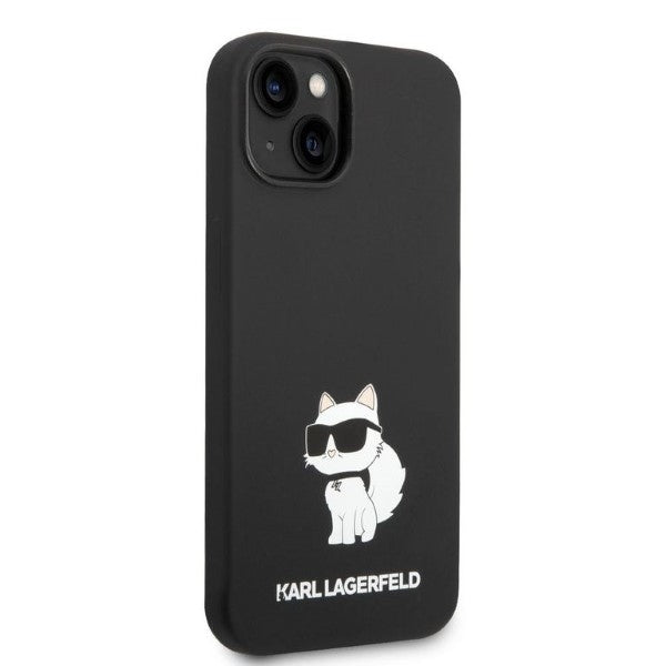 Deksel for Apple iPhone 14 Plus, Karl Lagerfeld, Silicone Choupette, Svart