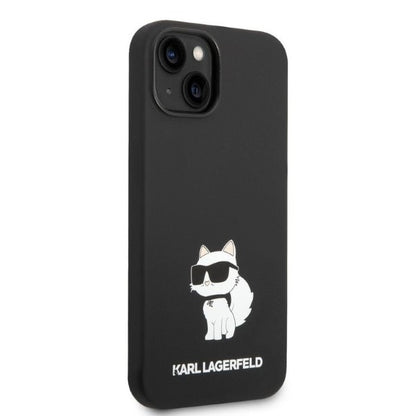 Deksel for Apple iPhone 14 Plus, Karl Lagerfeld, Silicone Choupette, Svart