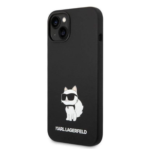 Deksel for Apple iPhone 14 Plus, Karl Lagerfeld, Silicone Choupette, Svart
