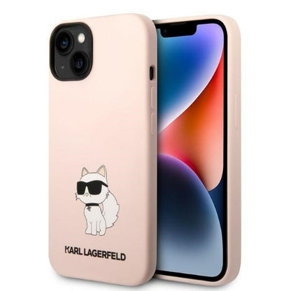 Deksel for Apple iPhone 14 Plus, Karl Lagerfeld, Silicone Choupette, Rosa