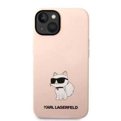Deksel for Apple iPhone 14 Plus, Karl Lagerfeld, Silicone Choupette, Rosa