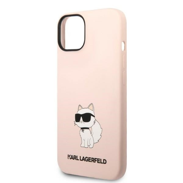 Deksel for Apple iPhone 14 Plus, Karl Lagerfeld, Silicone Choupette, Rosa