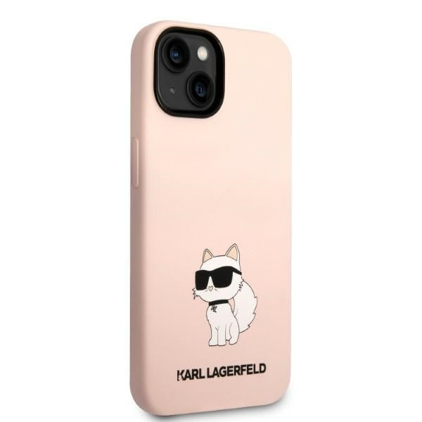 Deksel for Apple iPhone 14 Plus, Karl Lagerfeld, Silicone Choupette, Rosa