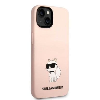 Deksel for Apple iPhone 14 Plus, Karl Lagerfeld, Silicone Choupette, Rosa