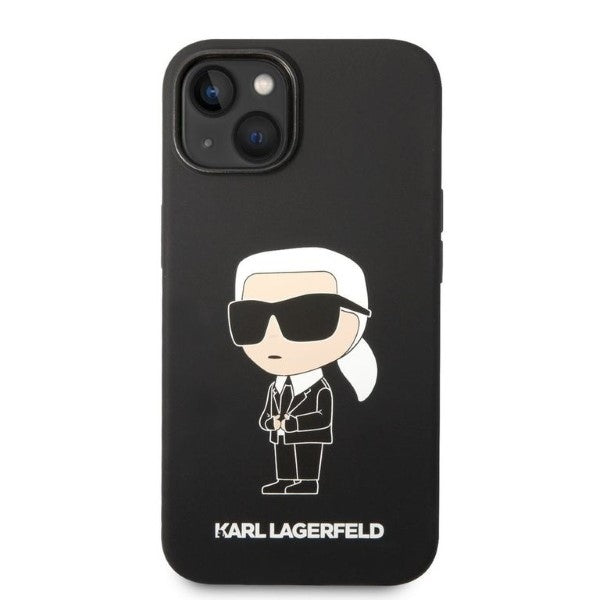 Deksel for Apple iPhone 14 Plus, Karl Lagerfeld, Silicone Ikonik Karl, Svart