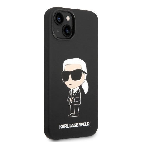 Deksel for Apple iPhone 14 Plus, Karl Lagerfeld, Silicone Ikonik Karl, Svart