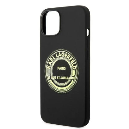 Deksel for Apple iPhone 14 Plus, Karl Lagerfeld, Silicone RSG, Svart