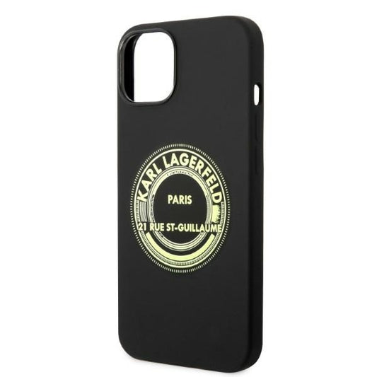Deksel for Apple iPhone 14 Plus, Karl Lagerfeld, Silicone RSG, Svart