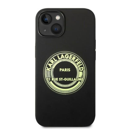 Deksel for Apple iPhone 14 Plus, Karl Lagerfeld, Silicone RSG, Svart