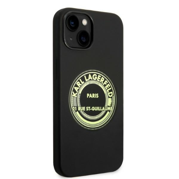 Deksel for Apple iPhone 14 Plus, Karl Lagerfeld, Silicone RSG, Svart