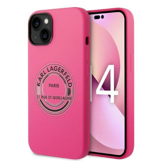 Deksel for Apple iPhone 14 Plus, Karl Lagerfeld, Silicone RSG, Rosa