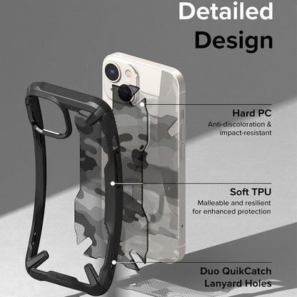 Deksel for Apple iPhone 14 Plus, Ringke, Fusion X Design, Kamuflasje