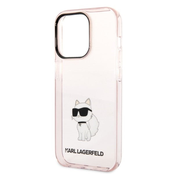 Deksel for Apple iPhone 14 Pro, Karl Lagerfeld, Ikonik Choupette, Rosa