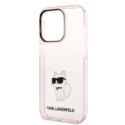 Deksel for Apple iPhone 14 Pro, Karl Lagerfeld, Ikonik Choupette, Rosa
