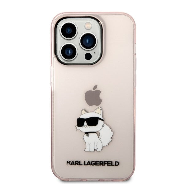 Deksel for Apple iPhone 14 Pro, Karl Lagerfeld, Ikonik Choupette, Rosa