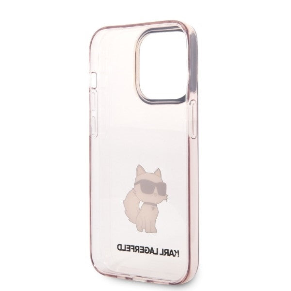 Deksel for Apple iPhone 14 Pro, Karl Lagerfeld, Ikonik Choupette, Rosa
