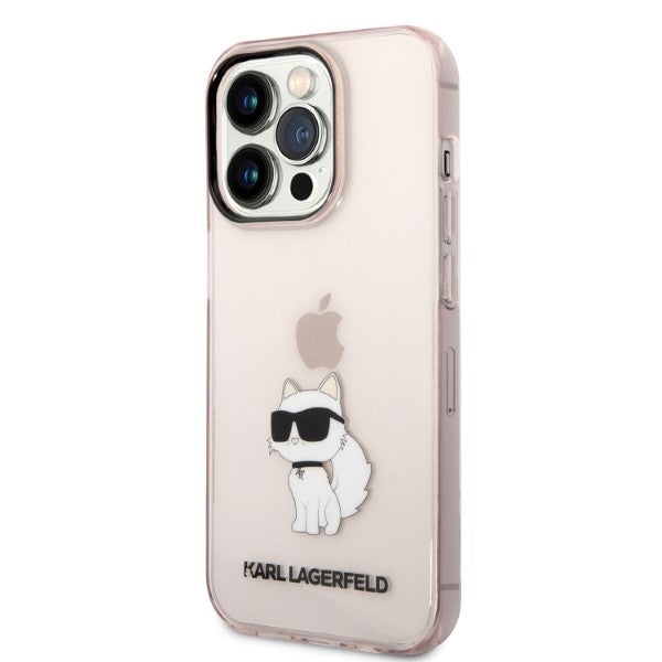 Deksel for Apple iPhone 14 Pro, Karl Lagerfeld, Ikonik Choupette, Rosa