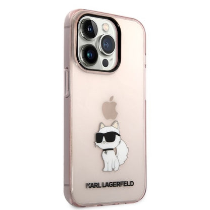 Deksel for Apple iPhone 14 Pro, Karl Lagerfeld, Ikonik Choupette, Rosa