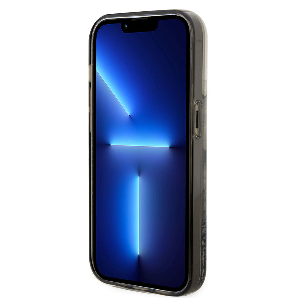 Deksel for Apple iPhone 14 Pro, Karl Lagerfeld, Liquid Glitter Choupette, Gjennomsiktig